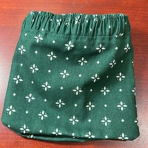 Longaberger Generation Basket Fabric Liner  12” size TRADITIONS Green Print